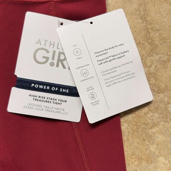 Athleta girl  Red Leggings - Picture 2 of 5